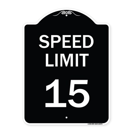 Speed Limit 15 Mph Heavy-Gauge Aluminum Architectural Sign